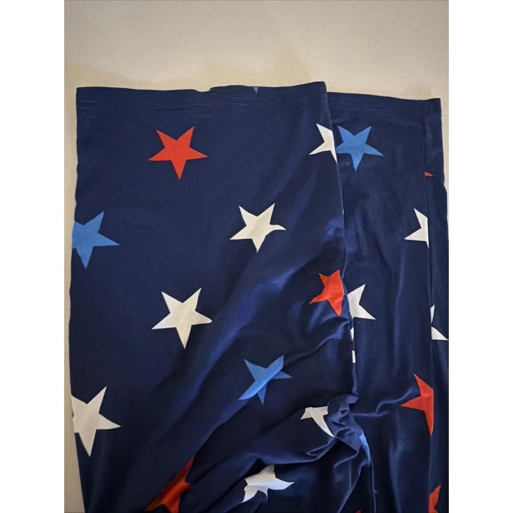Bioworld Men's Americana Stars Pajama Sleep Pants Size L Navy Blue Red White